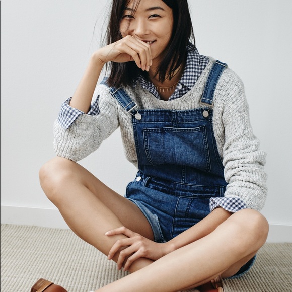 Madewell Adirondack Short Alls in Delmar Wash - Picture 5 of 7